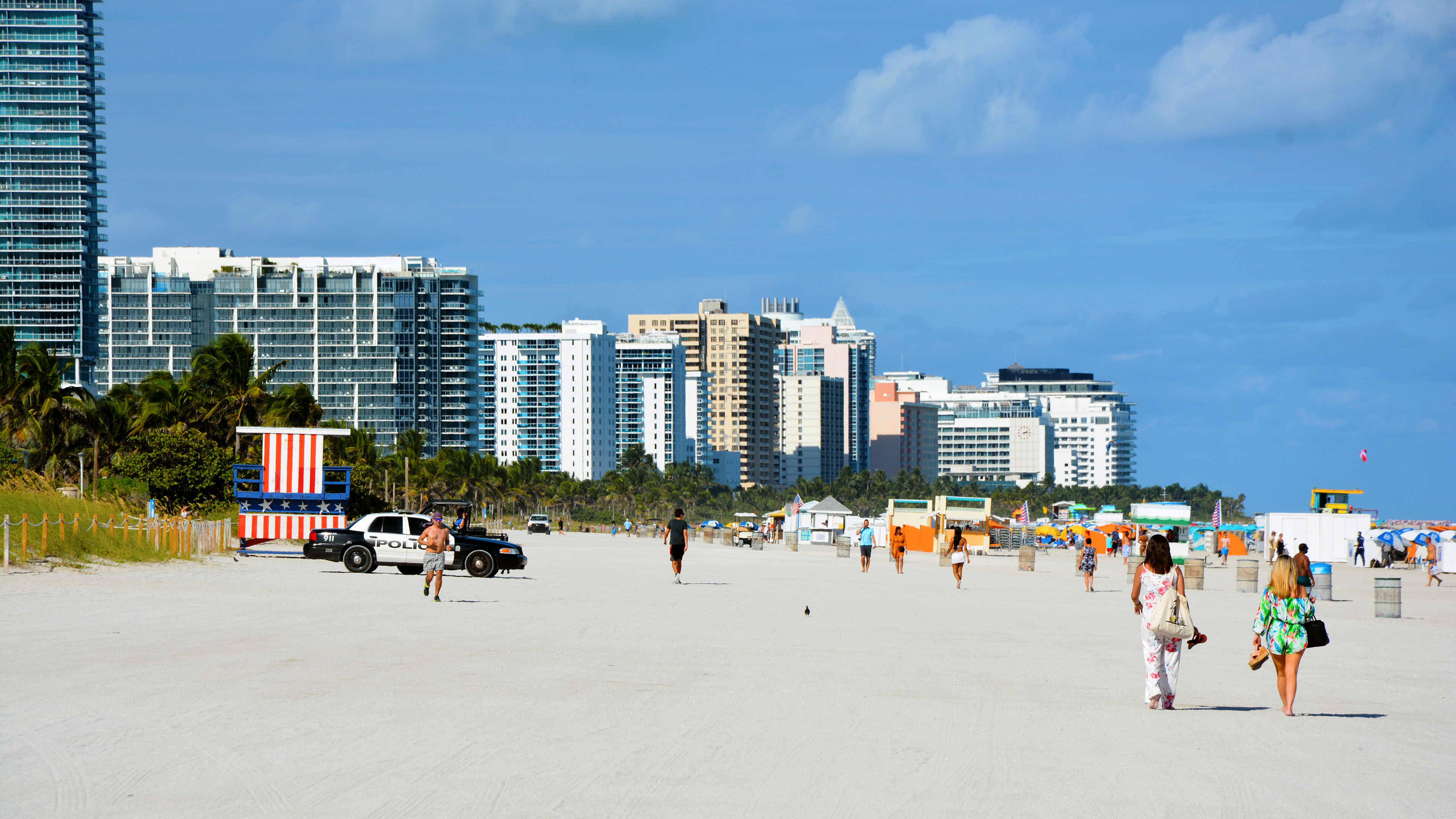 Skyline of Miami Beach from the beach
