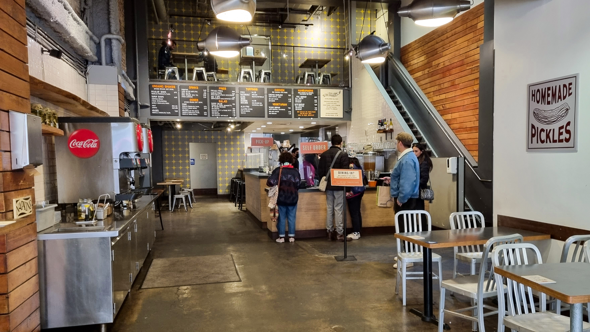 Inside Super Duper Burgers on 721 Market Street in San Francisco