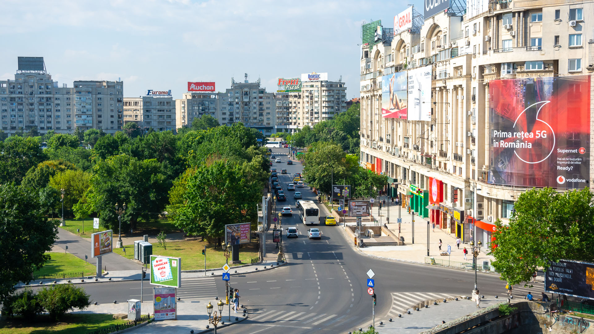 View of the Western side of Piata Unirii