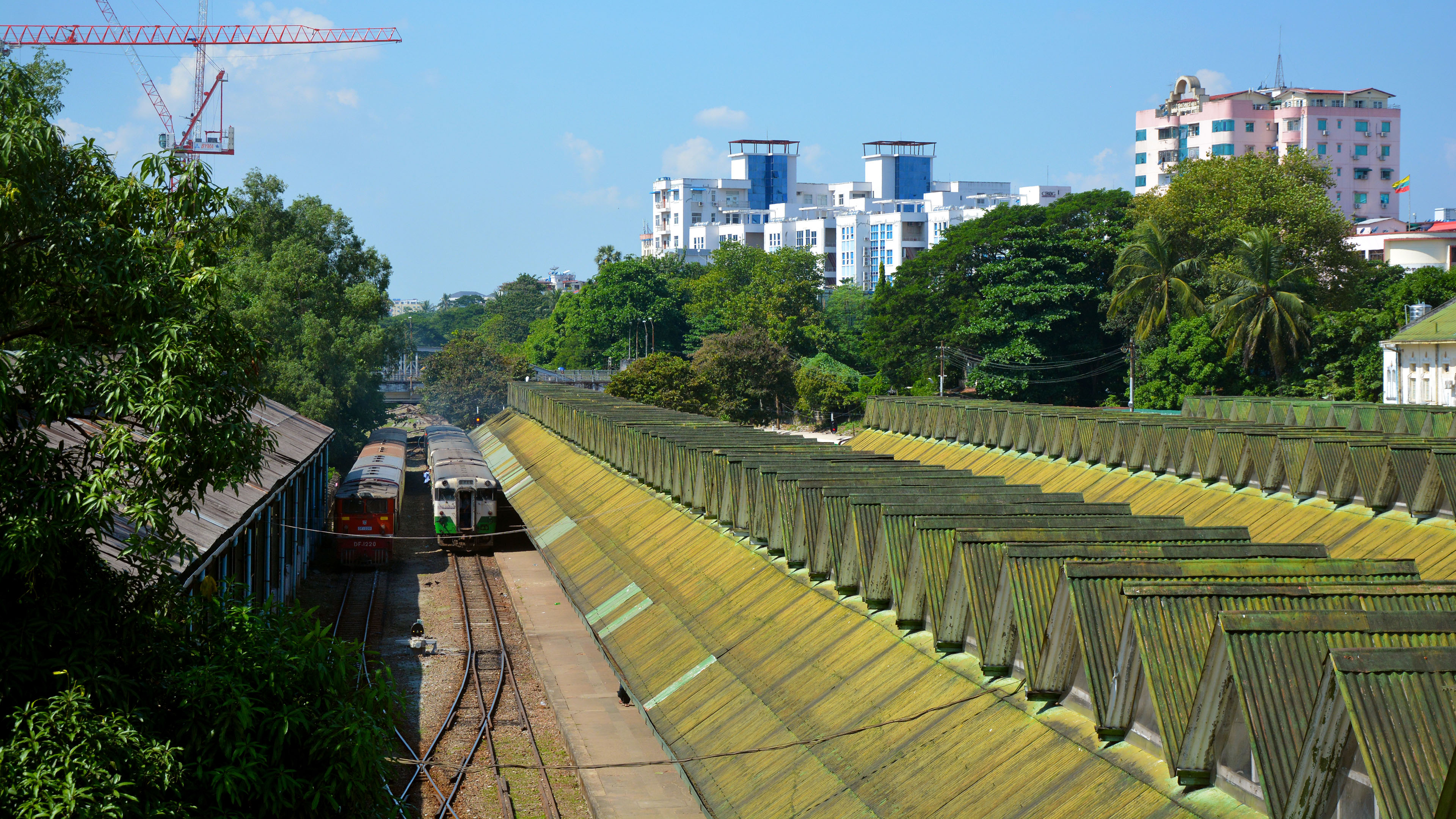 Railyard at Yangon Central Railway Station