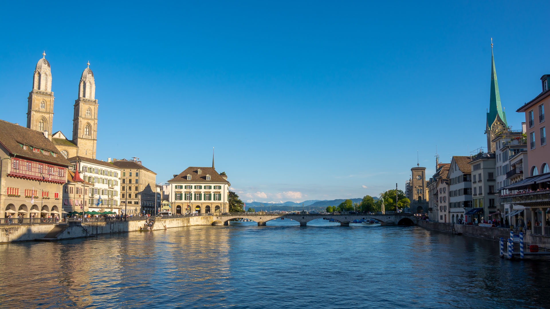 Grossmünster, Münsterbrücke, and Fraumünster Church