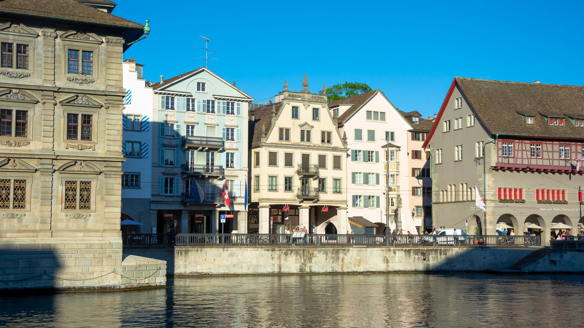 Some beautiful buildings on Limmatquai